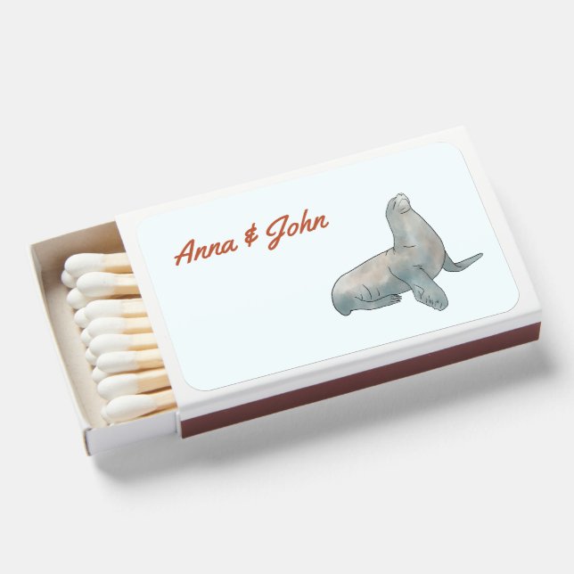 Malibu matches wedding favors  (Front Open)