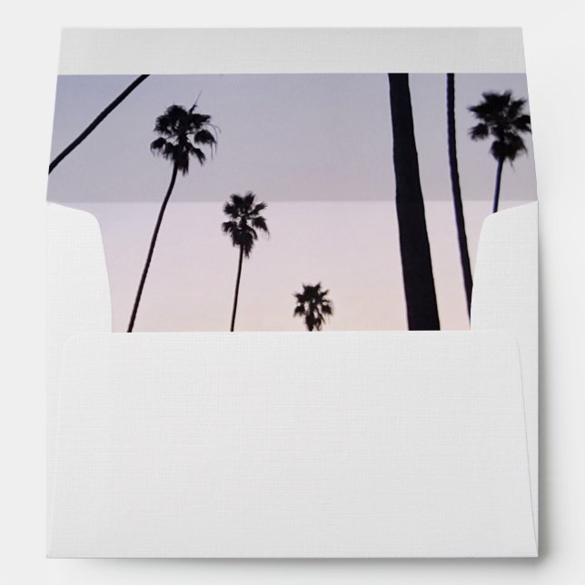 Malibu Palm Trees • 5x7 Printed Liner Envelope (Back (Bottom))