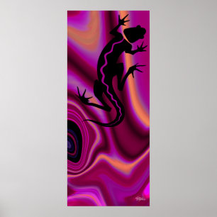 Malibu Salamander Print (violet/magenta)
