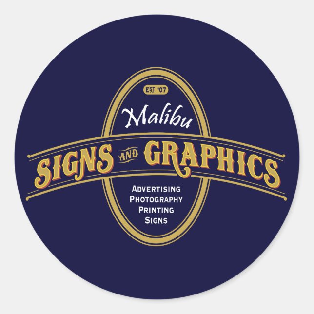 Malibu Signs & Graphics Stickers (Front)
