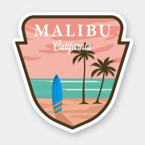 Malibu Sticker California Beach Malibu Welcome Bag