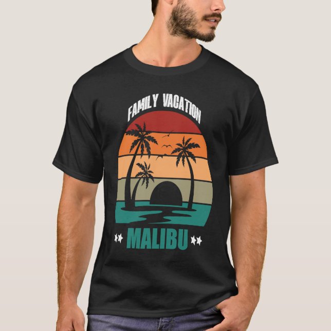 Malibu Summer Family Couple Matching Holiday T-Shirt (Front)