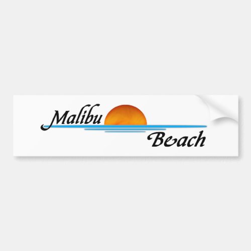 Malibu Sunset Bumper Sticker