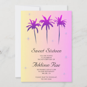 Malibu Sweet Sixteen Birthday Party Invitation