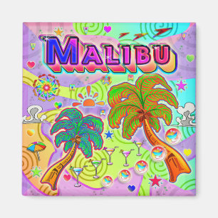 Malibu Vacation Target Magnet