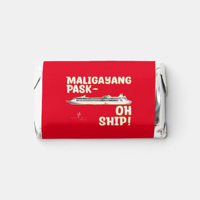 Maligayang Pask-OH SHIP! R/Gld. Christmas Cruise Hershey's Miniatures (Front)