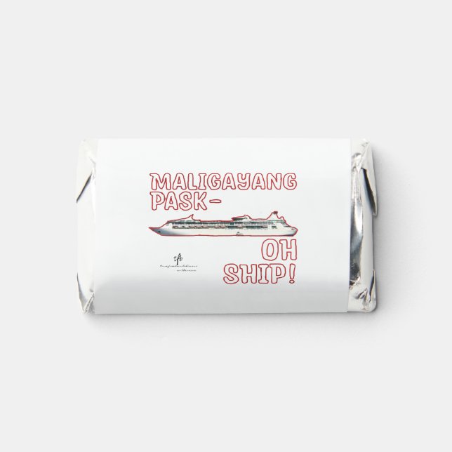 Maligayang Pask-OH SHIP! Red Christmas Cruise Hershey's Miniatures (Front)