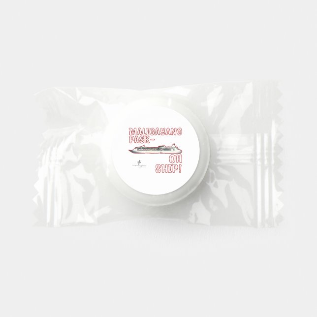 Maligayang Pask-OH SHIP! Red Christmas Cruise Life Saver® Mints (Front)
