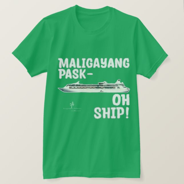 Maligayang Pask-OH SHIP! Silver Christmas Cruise T-Shirt (Design Front)
