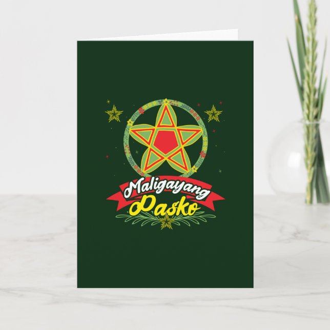 Maligayang Pasko Filipino Christmas Philippines Card (Front)