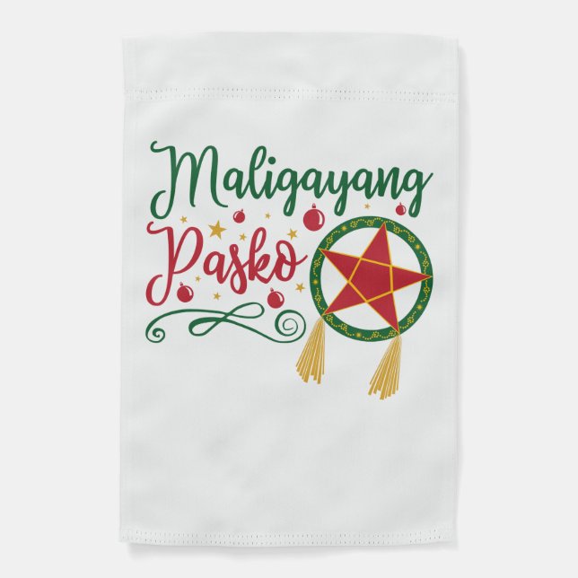 Maligayang Pasko Filipino Christmas Philippines Garden Flag (Front)