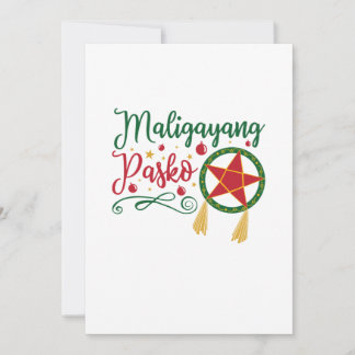 Maligayang Pasko Filipino Christmas Philippines Holiday Card