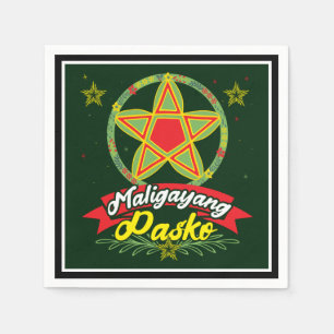 Maligayang Pasko Filipino Christmas Philippines Napkins