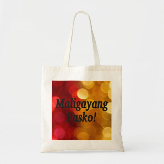 Maligayang Pasko Merry Christmas In Tagalog Bf Tote Bag Zazzle Com