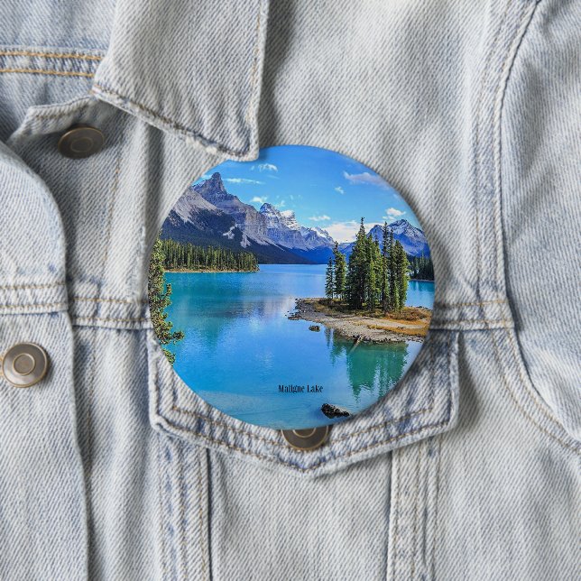 Maligne Lake, Alberta, Canada Button (In Situ)