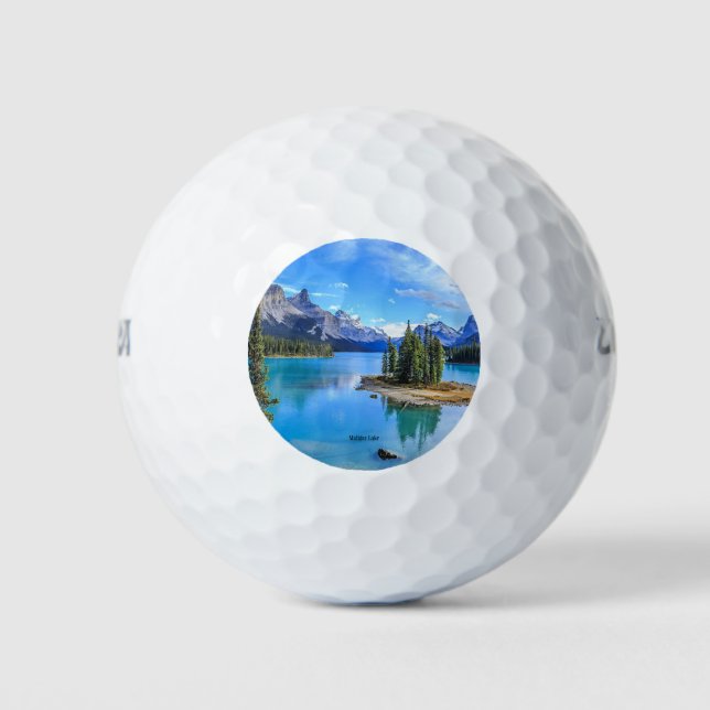 Maligne Lake, Alberta, Canada Golf Balls (Front)