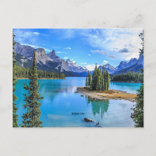 Maligne Lake Alberta Canada Postcard