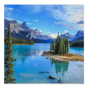 Maligne Lake, Alberta, Canada Poster