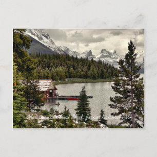 Maligne Lake Boat Shed Jasper Natn'l Park Postcard