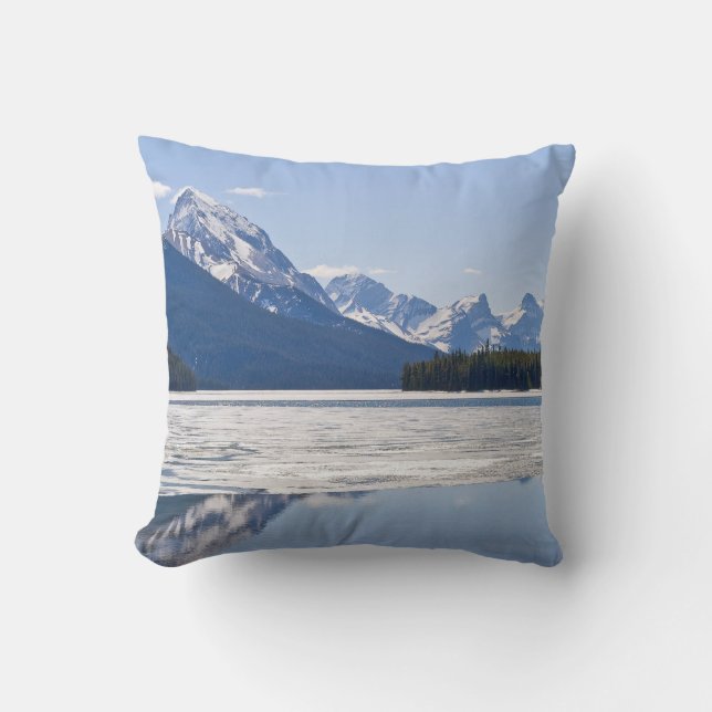 Maligne Lake - Jasper National Park, Canada Throw Pillow (Front)