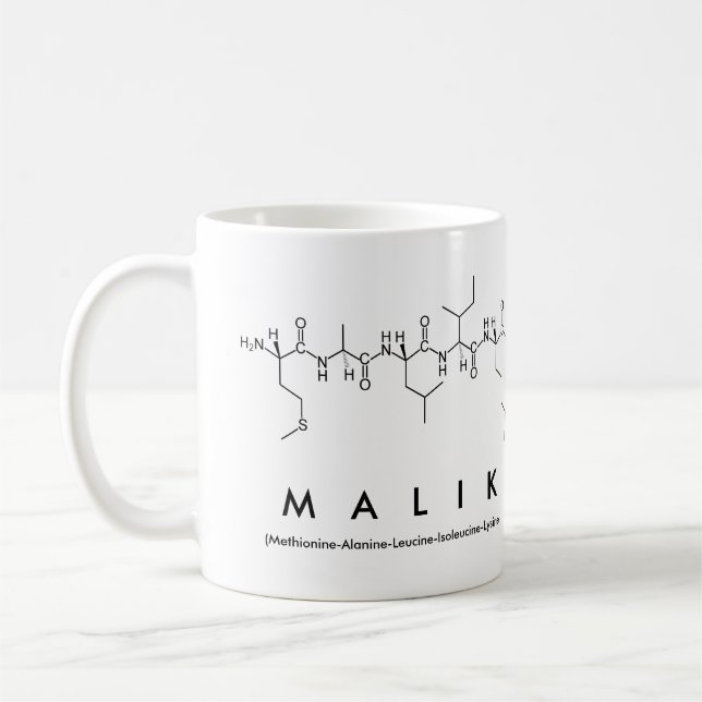 Malik peptide name mug (Left)