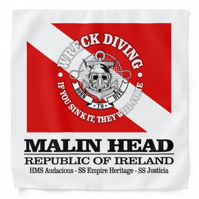 Malin Head (wreck diving) Bandana (Front)