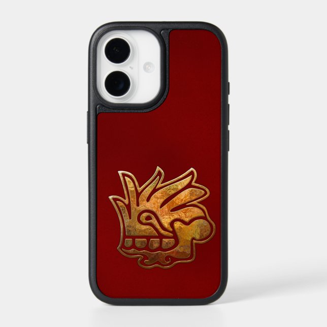 Malinalli AZTEC Gold & Red  Otterbox iPhone Case (Back)