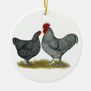 Maline Chickens Ceramic Ornament