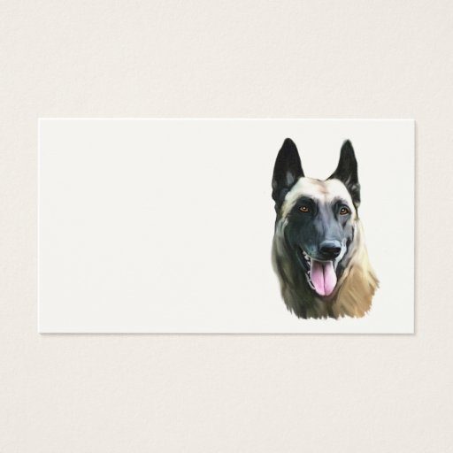 Customizable calling card malinois business card templates