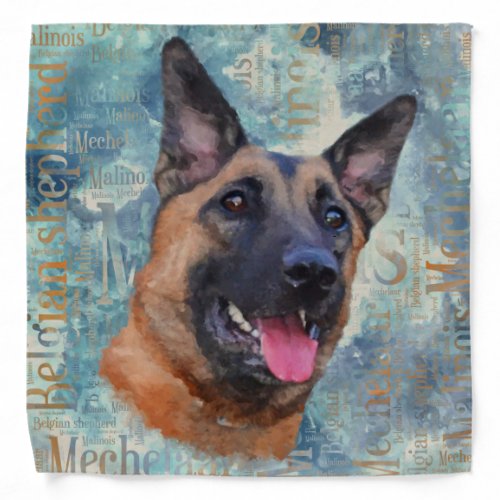 Malinois  _ Belgian shepherd _ Mechelaar Bandana