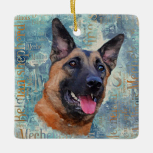 Malinois - Belgian shepherd - Mechelaar Ceramic Ornament