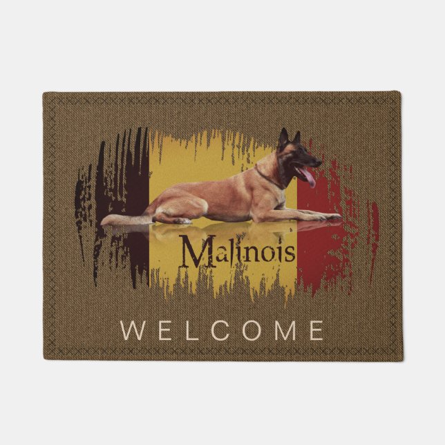 Malinois - Belgian shepherd -Mechelaar Doormat (Front)
