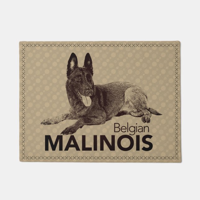 Malinois - Belgian shepherd -Mechelaar Doormat (Front)