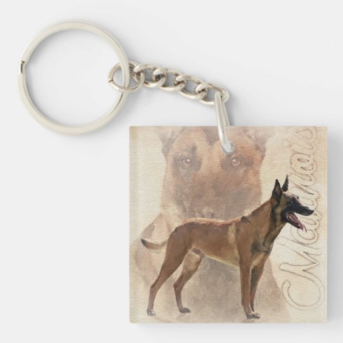 Malinois  _ Belgian shepherd _ Mechelaar Keychain