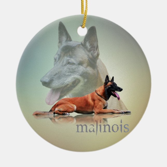 Malinois - Belgian shepherd -Mechelaar -Maligator Ceramic Ornament (Front)