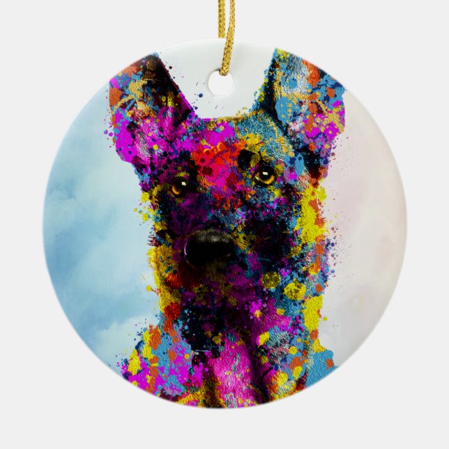 Malinois - Belgian shepherd -Mechelaar -Maligator Ceramic Ornament (Front)