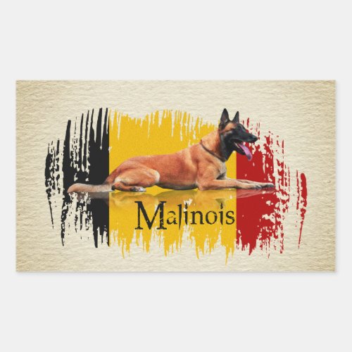 Malinois _ Belgian shepherd _Mechelaar _Maligator Rectangular Sticker