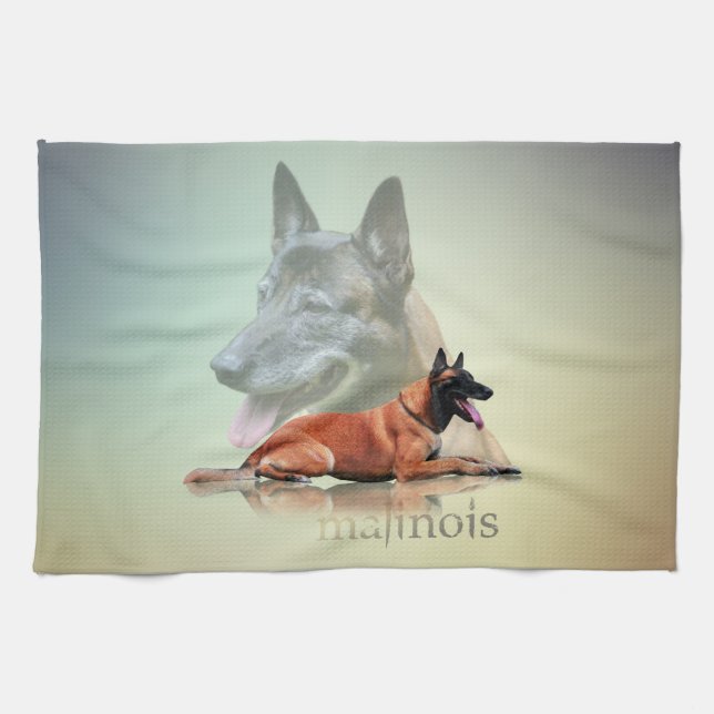 Malinois - Belgian shepherd -Mechelaar -Maligator Towel (Horizontal)