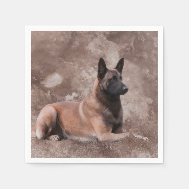 Malinois  Belgian shepherd - Mechelaar Napkins (Front)