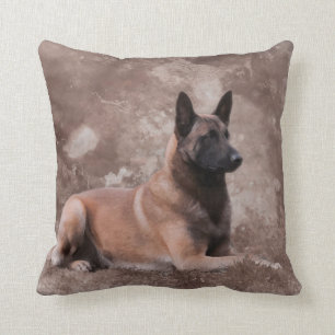 Malinois  Belgian shepherd - Mechelaar Throw Pillow