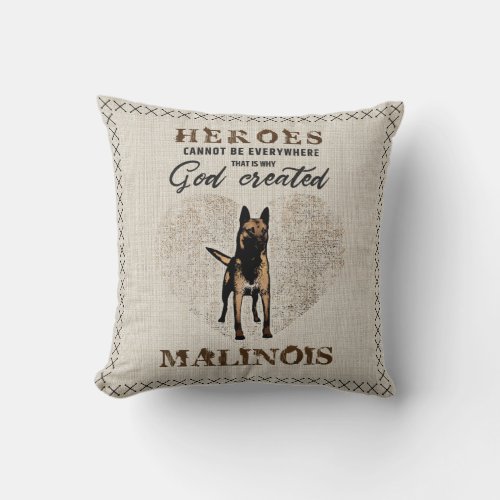 Malinois _ Belgian shepherd _Mechelaar Throw Pillow