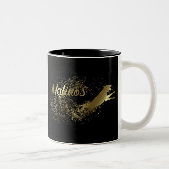 Malinois - Belgian shepherd -Mechelaar Two-Tone Coffee Mug (Right)