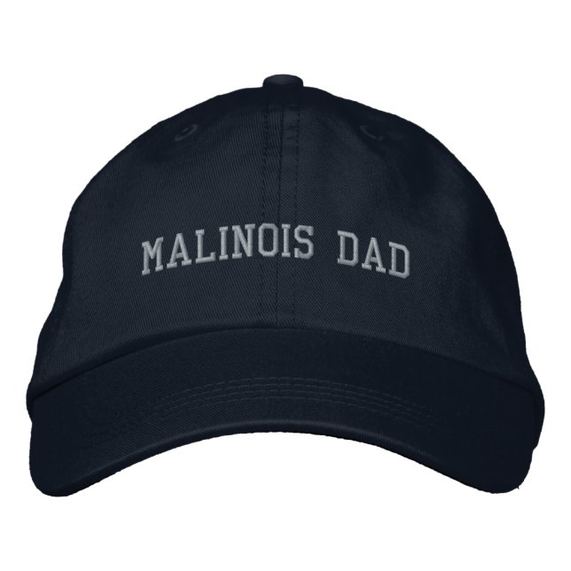 Malinois Dad Dog Dad Athletic Embroidered Baseball Cap (Front)
