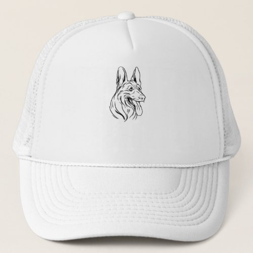 Malinois dog Belgian Shepherd German Drawn Trucker Hat