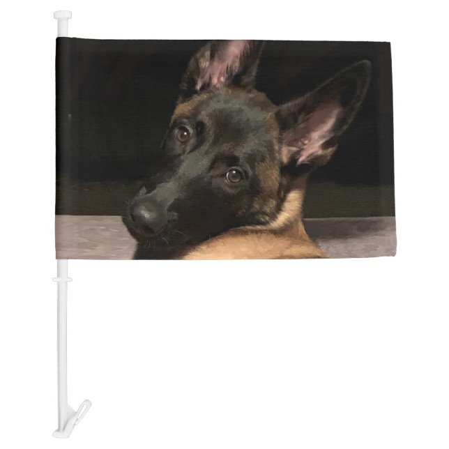 Malinois Dog Car Flag (Front)