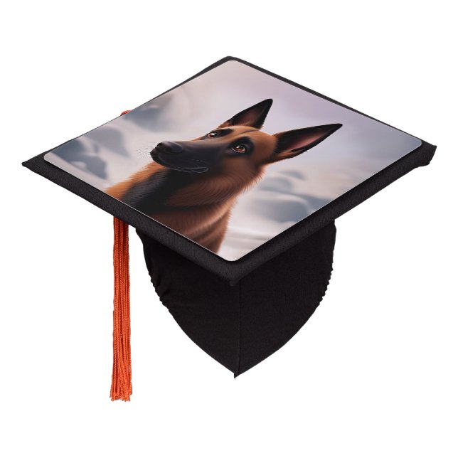 Malinois Dog Graduation Cap Topper (Angled)