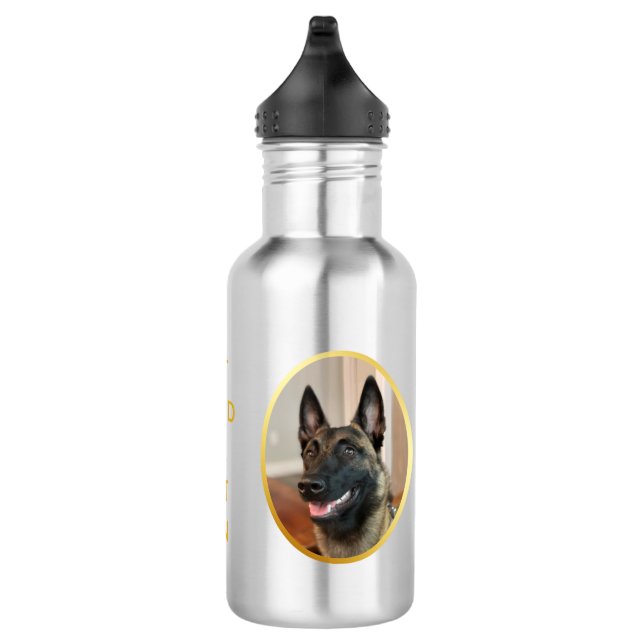 Malinois Dog Stainless Steel Water Bottle (Right)