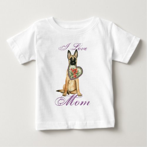 Malinois Heart Mom Baby T_Shirt