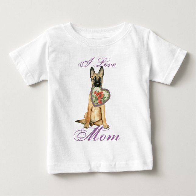 Malinois Heart Mom Baby T-Shirt (Front)