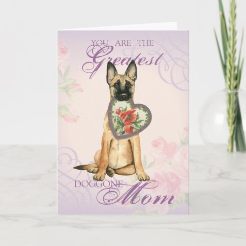 Malinois Heart Mom Card